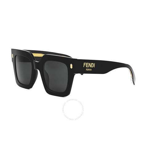 Fendi Grey Square Ladies Sunglasses FE40101I 01A 50